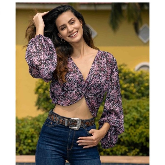 New Hand-tooled Leather Black silver buckle Turquoise Belt Myra Bag Western boho - Picture 4 of 5